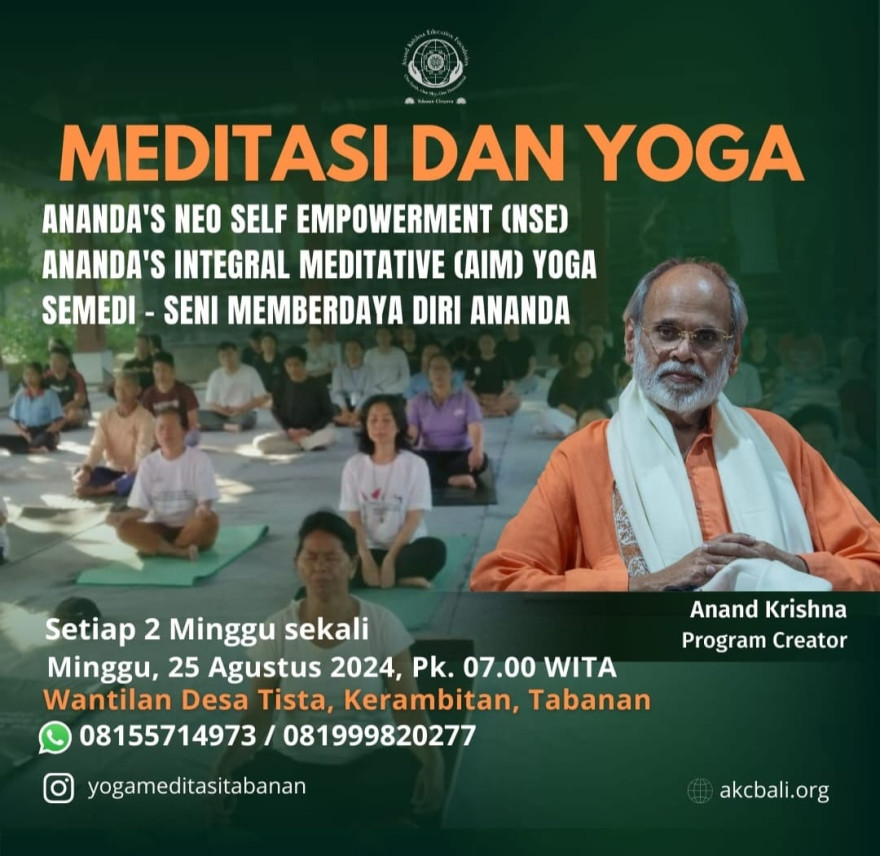 Informasi tentang jadwal Yoga dan Meditasi